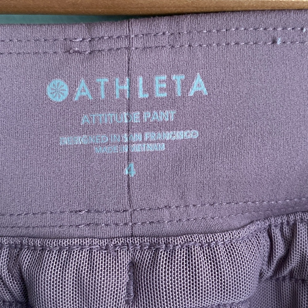 Athleta Women’s Attitude Pants Joggers Purple Size 4 - Picture 6 of 7